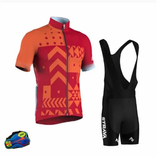 Ciclismo Road BikeTeam STRAVA Pro Cycling Jersey Set Mens Cycling Wear Cycling Mountain Bike Short Sleeve Sportswear Set Ropa