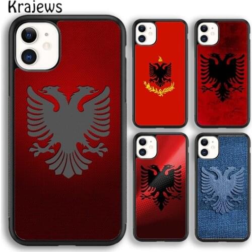 Krajews Albania Albanians Flag Soft Phone Case Cover For iPhone 5 SE 6s 7 8 plus X XR XS 11 12 pro max Samsung Galaxy S8 S9 S10
