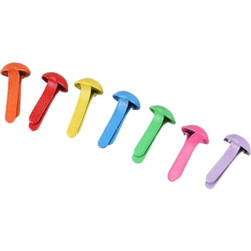 ABSF Set of 200 Mini Parisian fasteners multicolor paper craft Stamping Scrapbooking DIY tool 4.5mm