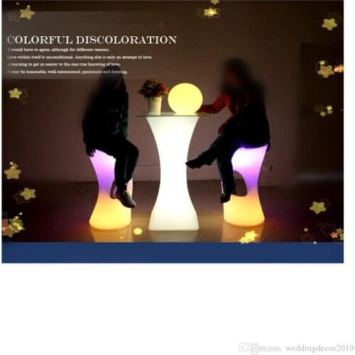 New led bar furniture colorful rechargeable wine table waterproof luminous cocktail table kTV disco bar supplies high table bar