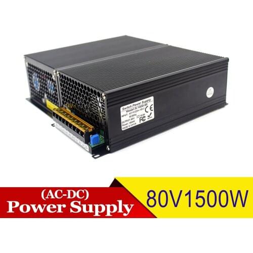 Single Output DC Power Source Switch 80V 18.8A 1500W Transformer 110V 220V AC-DC Power Supply Unit for CNC Router Stepper Motor