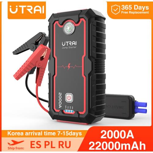 UTRAI Jump Starter Car Booster Power Bank Battery 2000A 12V Auto Starting Device Car Starter Charger Emergency Battery Starter