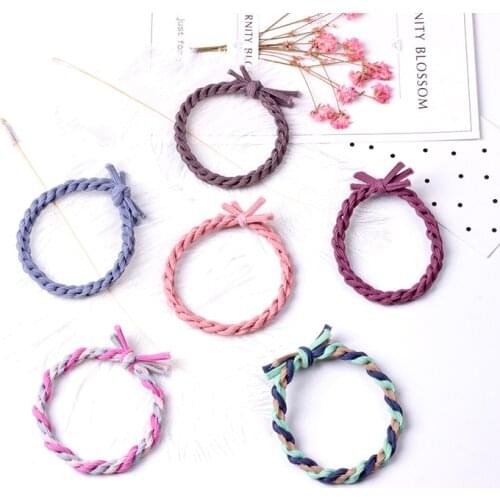 10pcs/set Hair Bands 2018New colorful lowest price for beautifully womens Girls Elastic Hair Ties Band Rope Ponytail Bracele
