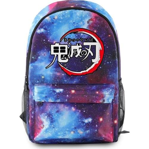 Anime Demon Slayer Kimetsuno Yaiba Backpack Nylon For Teenager High Quality Girl&Boys School Bag Big Capacity Fashion Knapsack