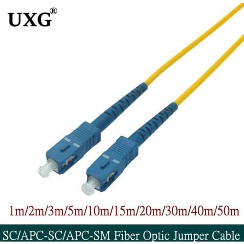 SC/APC-SC/APC-SM 3mm SC TO SC Fiber Optic Jumper Cable Single Mode Extension Patch Cord 1M 2M 3M 5M 10M 15M 20M 30M 40M 50M