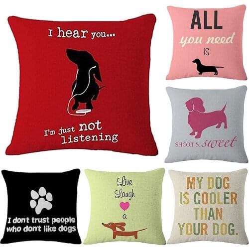 Dog Paw Letter Throw Pillow Case 45*45 Pillow Cases Pillow Cover Throw Pillowcases Decorative Pillows Pillowcase Body Pillow