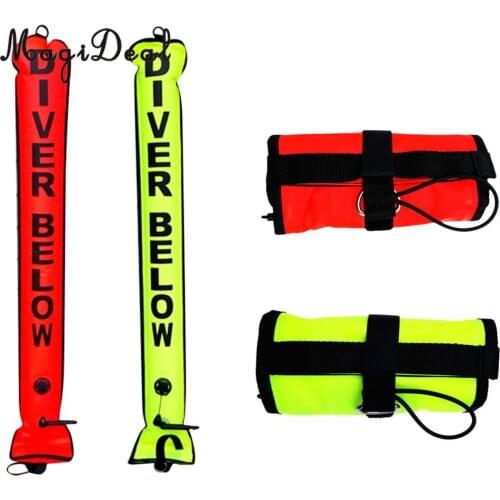 MagiDeal 2 Pieces Scuba Diving Sealed Sausage Signal Tube/Surface Marker Buoy Nylon Diver