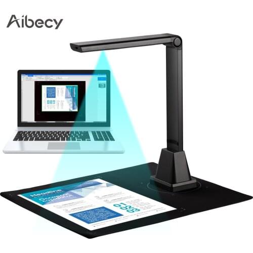 Aibecy G500TS-R Portable Scanner Document Camera Scanner 5 Megapixel Capture A4 OCR Function File Barcode Scanning for Office