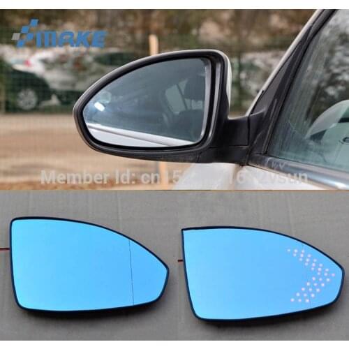 SmRKE 2Pcs For Chevrolet Cruze Rearview Mirror Blue Glasses Wide Angle Led Turn Signals light Power Heating
