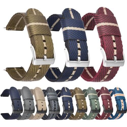 Woven nylon Strap For Samsung Galaxy Watch 3 45mm 41mm/46mm 42mm//Active 2 44mm 40mm/S3 Band Wristbands Replacement Watchband