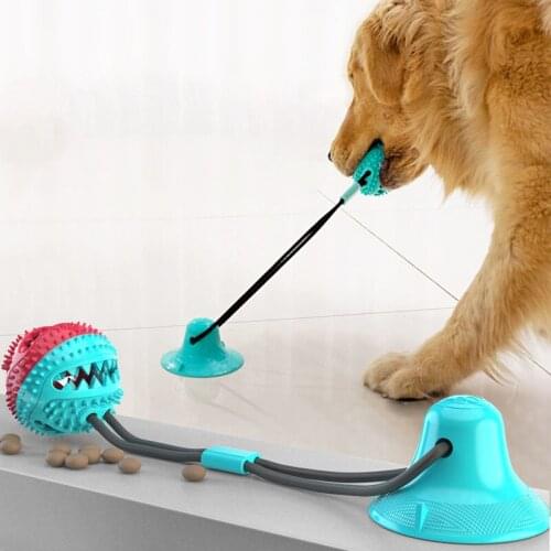 Pet Supplies Molars Leakage Feeder Bite Resistant Ball Sucker Dog Toy Pet Tooth Cleaning Brush Dog Chew Toys for Large Dogs