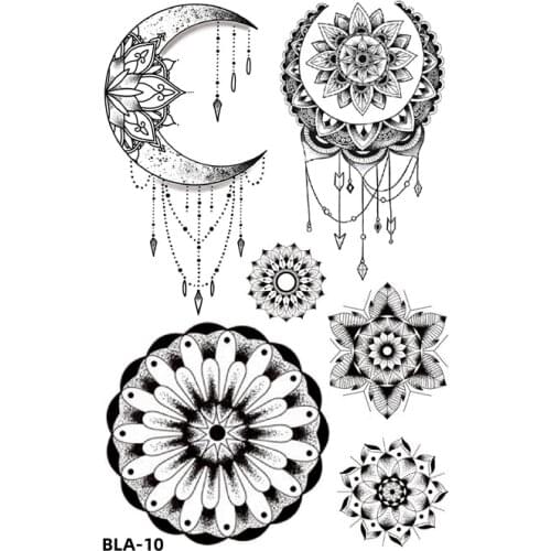 Moon/Butterfly/Dreamcatcher Waterproof Temporary Tattoos Sticker Tattoo Feather Body Art fake tattoo sleeve tatoo