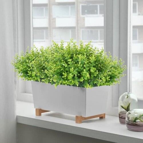 10 Pcs Artificial Plants Fake Eucalyptus Leaves 7 Forks Eucalyptus Leaves DIY Flower Arrangement Home Wedding Garden Decor