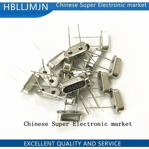 10pcs 11.0592M 11.0592MHz 11.0592 MHz 11.0592M Hz Quartz Resonator Crystal Passive Oscillator HC-49S