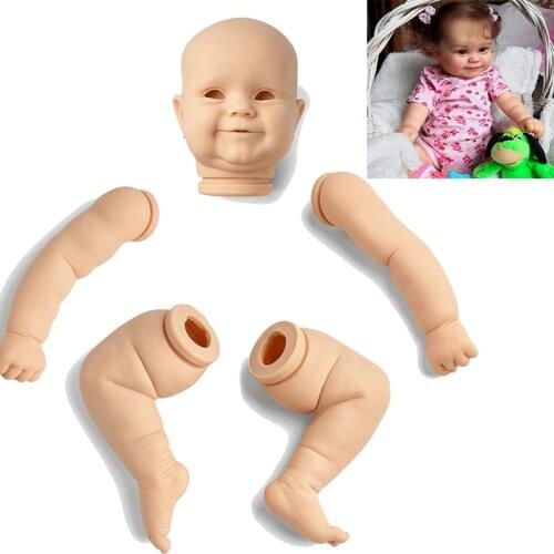 20 Inches Kit For Baby Lifelike Newborn Cute Baby Liam Reborn Baby Doll Vinyl Unpainted Unfinished Doll Parts DIY Blank Doll Kit