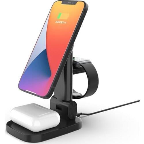 3 in 1 Magnetic Wireless Charger for iPhone 12 12 Pro Max 12 Mini Chargers Dock Station for Apple Watch SE 6 AirPods Pro Charger