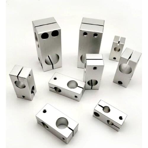 3D Printing Linear Optical Axis Fixing Clip Connecting Cross Block Clamp Pillar Double Hole Support Fram Tighten Different Dia