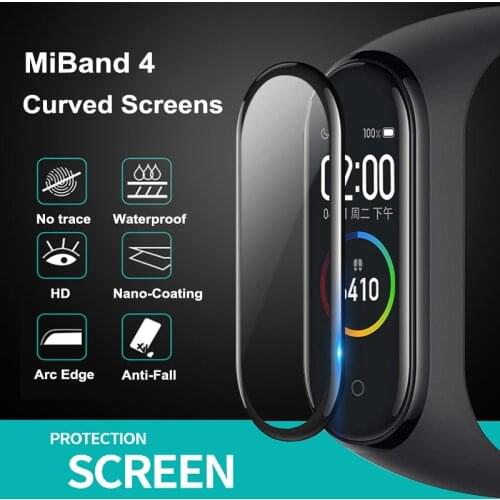 3D Full Coverage Protection Screen For Xiaomi Mi Band 3 4 5 Film Protective Protector Scratch Resistant Miband3 Miband4 Miband5