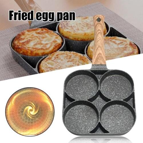 4 Cup Egg Pan with Non Stick Aluminum Coating Egg Frying Pan Pancake Pan Multi Purpose for Frying Eggs Burgers STTA889