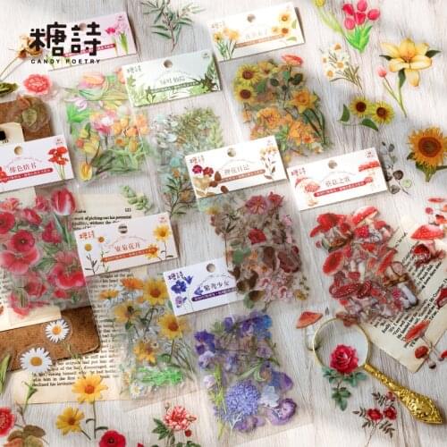 40 pcs Colorful Butterflies Collection PVC Sticker Decoration Diary Scrapbooking Label Sticker Kawaii Korean Stationaries