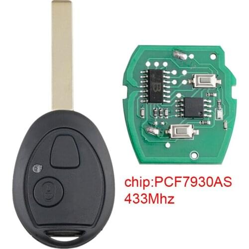 433Mhz 2 Buttons Car Remote Key Fob PCF7930AS Chip Fit for Land Rover 75 / MG / ZT 2002-2005