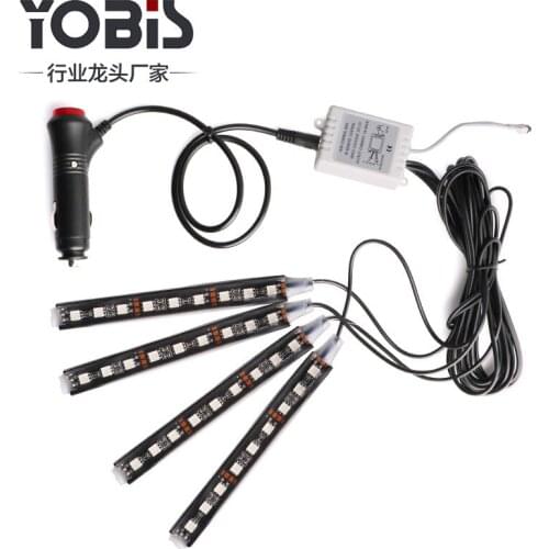 Car decorative lights LED seven color one drag four car seven color atmosphere lights 50509 atmosphere lights RGB