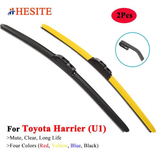 HESITE Colorful Wiper Blade For 7 Seater Toyota Harrier 4WD U1 1998 1999 2000 2001 2002 2003 Models Hybrid Windshield Red Wipers