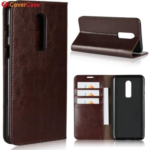 Luxury Real Genuine Leather Wallet Case For OnePlus 6 Flip Cover Card slot Stand Protect Case for Oneplus6