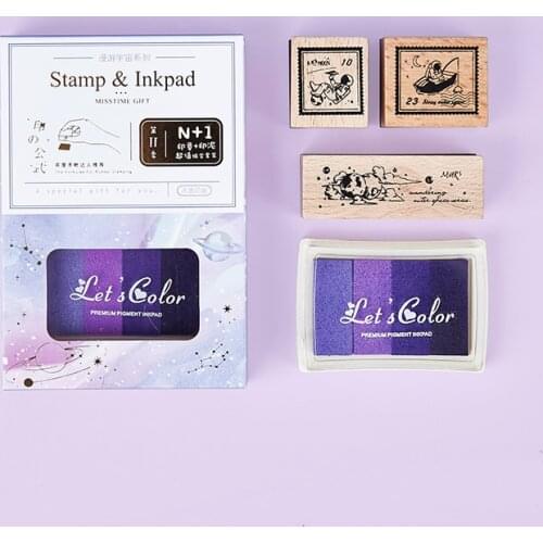 1set Vintage universe sakura plants decoration stamp wooden rubber stamps for scrapbooking stationery DIY craft standard stamp