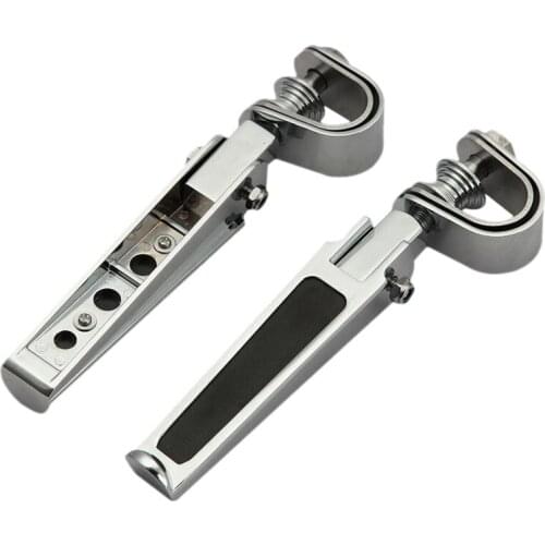 For Honda Suzuki Motorcycle Highway Engine Crash Bar Guard Foot Pegs Clamp Footrest Mount Rest