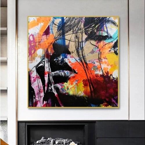 Nielly Francoise Portrait Oil Painting Abstract Face Canvas Painting Posters And Prints Wall Art Pictures For Home Decor Cuadros