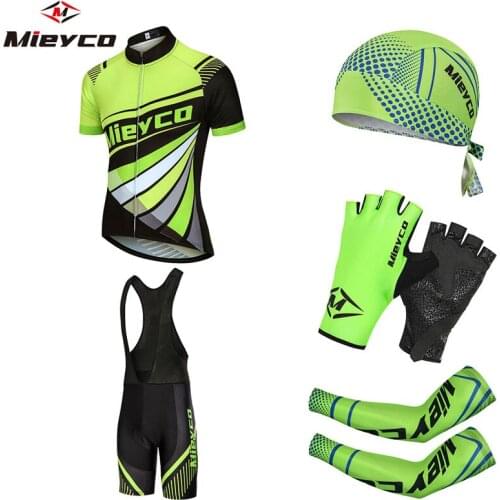 Mieyco Combination Cycling Set MTB Bike Clothing Racing Bicycle Clothes Uniform Summer Cycling Jersey Sets Quick-dry Bicycle Kit