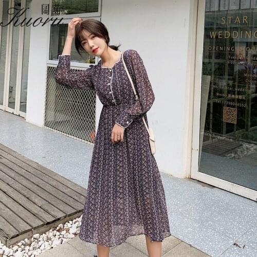 Kuoru Long Sleeve Summer Dresses