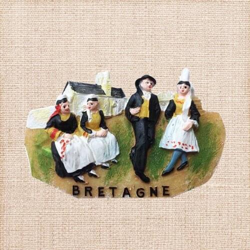 Lychee France Bretagne Fridge Magnet Famouse City Refrigerator Magnetic Sticker Travel Souvenirs Home Decoration