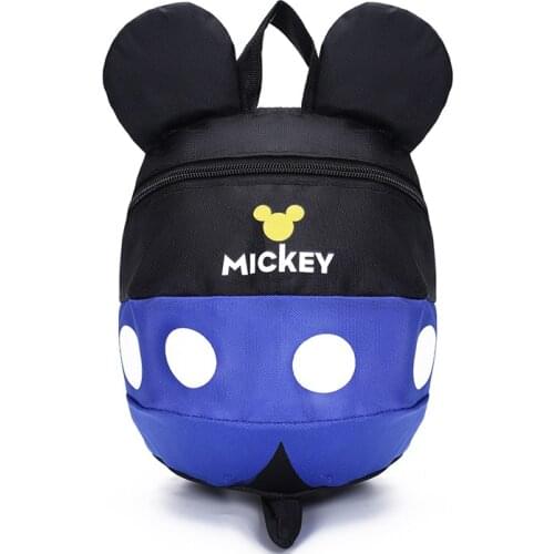 Disney Cute Kids Mickey Mouse Backpack Minnie Anti-lost Bag Cartoon Children Backpacks For Kindergarten Boys Girls School Bag