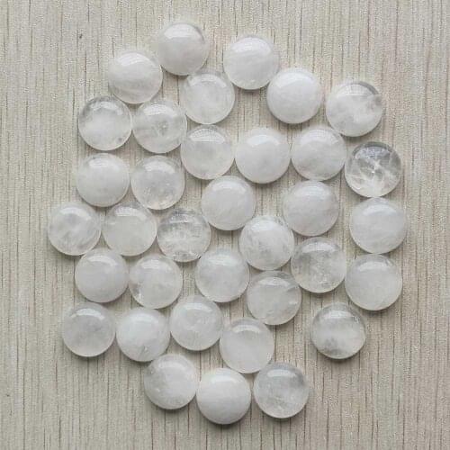 Fashion good quality natural white crystal round shape cabochon 16mm beads for jewelry making 50pcs/lot Wholesale free shipping