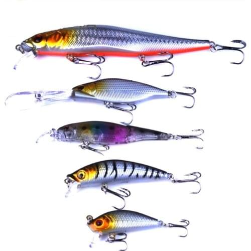 New 5pcs Mixed Fishing Lures Set Group Minnow Crankbait Pesca Wobblers Hard Baits Winter Swimbait Bass Bait Fishing Tackle