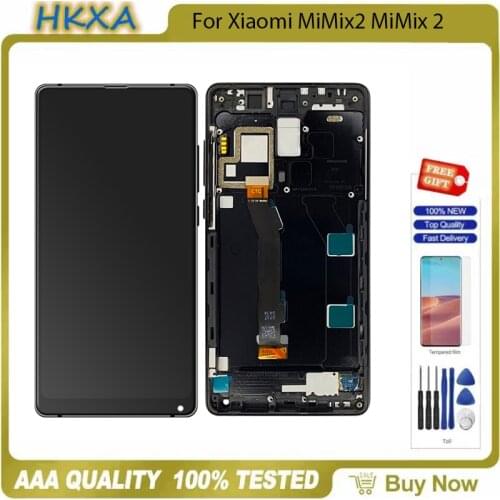 Original For Xiaomi Mi Mix 2 Mix2 5.99" LCD Display Touch Screen Digitizer Assembly With Frame For Xiaomi MiMix2 Replacement LC