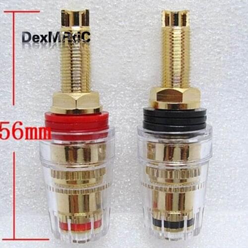 A pair Banana connector Gold-plated Banana plug sockets Copper terminal for Stereo speakers