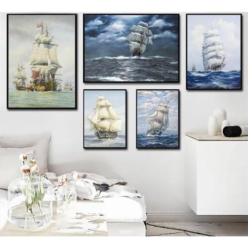 Sailing sailboat 5D DIY Diamond Painting landscape full Rhinestone Picture Mosaic Sale Diamond Embroidery home decoration AA2102