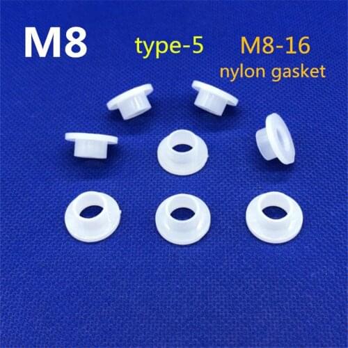 M8 T-type gasket plastic nylon washer insulation gasket seals washer screw thread protector Ring for bolt