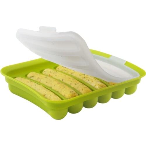 Sausage Makers Silicone Mold DIY Hot Dog Handmade Ham DIY Sausage Mould 6 In1 Kitchen Gadge Making and Refrigerated Hot Dog Tool