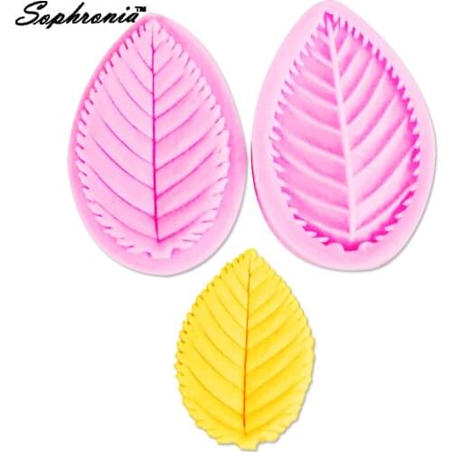 Sophronia Rose Leaf Veiner Silicone Cake Molds Cake Decoration Mold Petal Moulds Silicone Form For Baking Tools M454