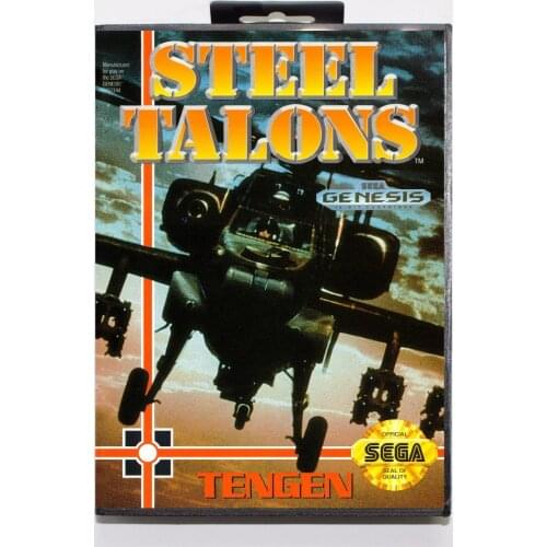 Steel Talons Game Cartridge 16 bit MD Game Card With Retail Box For Sega Mega Drive For Genesis