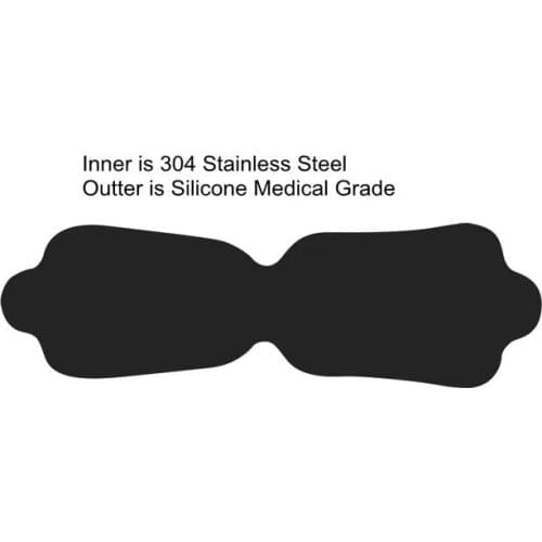 Dental Silicone Black Background Photo Curved Symmetry Contrast 304 Inter Stainless Steel Double Heads