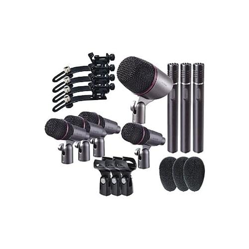 Takstar DMS-DH8P drum Microphone Instrument kick drum microphone small condenser clamp mount Aluminum carrying case with foam