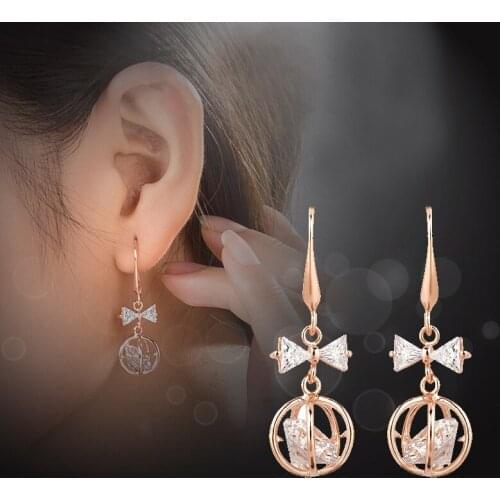 Bijoux Femme Crystal Gold Earring Ear Cuffs Earrings For Women Pendientes Brincos Ouro Aretes Christmas Earrings