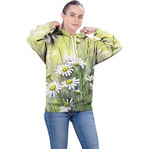 Angry Goldfish Autumn Fun Gift Pullover Female Sweatshirt Spring landscape Wildflowers 3DPrint Women Hoodies S-4XL