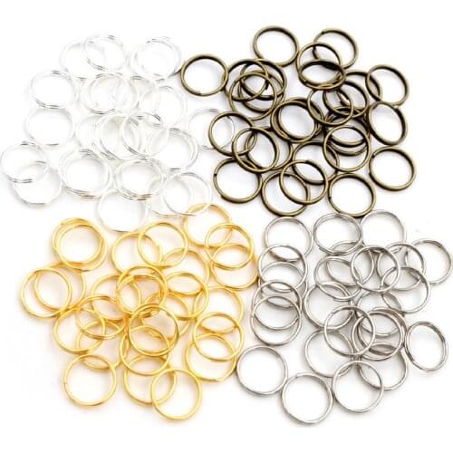 200pcs/lot 4 6 7 8 10 mm Open Jump Rings Double Loops Gold/Silver Plated Split Rings Connectors For Jewelry Making Supplies DiY