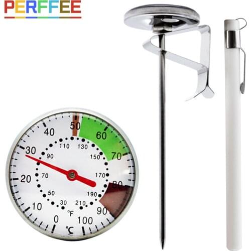 5-Inch Bi-Therm Dial Probe Thermometer 0 to 100 Degree C Instant Read Stainless Steel for Kitchen Food Cooking Milk Coffee
